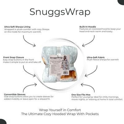 Show full view: E&S PETS Welsh Corgi Snugg Wrap Blanket Hoodie slide 4 of 6