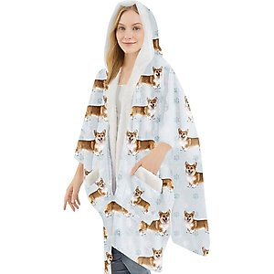 E&S PETS Welsh Corgi Snugg Wrap Blanket Hoodie