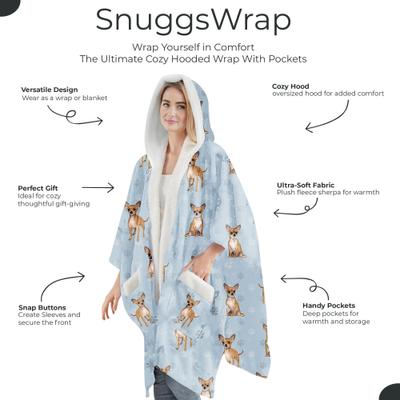 Show full view: E&S PETS Chihuahua Snugg Wrap Blanket Hoodie slide 2 of 6