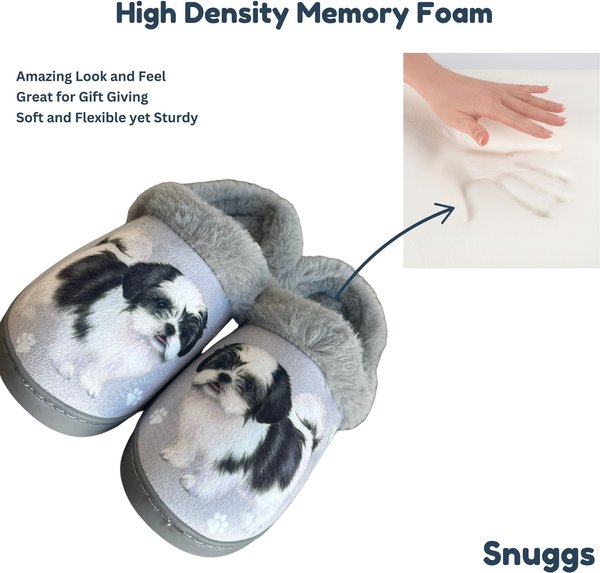 Show full view: E&S PETS Shih Tzu Snugg Slippers, Black, Small/Medium slide 5 of 6