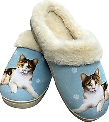 E&S PETS Calico Cat Snugg Slippers, Small/Medium