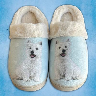 Show full view: E&S PETS Westie Snugg Slippers, Large/X-Large slide 3 of 6