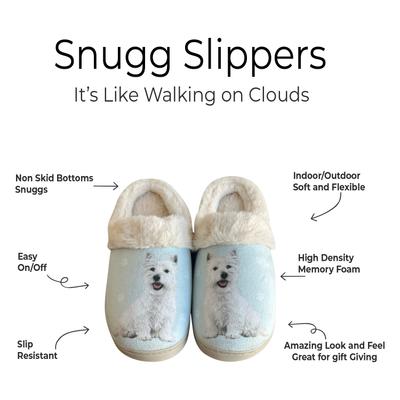 Show full view: E&S PETS Westie Snugg Slippers, Large/X-Large slide 2 of 6