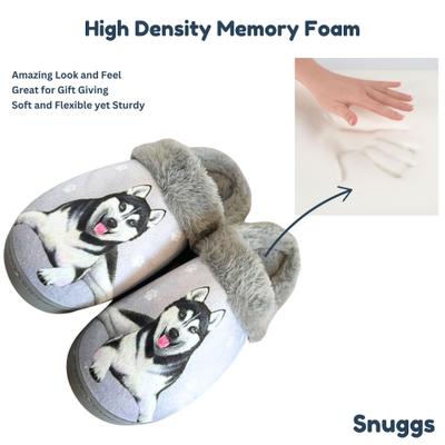 Show full view: E&S PETS Siberian Husky Snugg Slippers, Large/X-Large slide 5 of 7