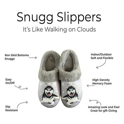 Show full view: E&S PETS Siberian Husky Snugg Slippers, Large/X-Large slide 2 of 7