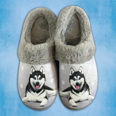 Show full view: E&S PETS Siberian Husky Snugg Slippers, Large/X-Large slide 3 of 7