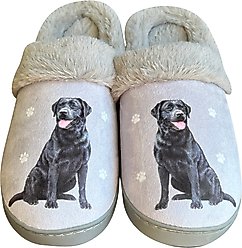 E&S PETS Labrador Black Snugg Slippers, Large/X-Large