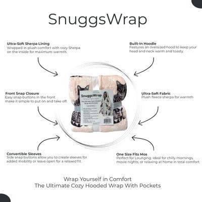 Show full view: E&S PETS Silver Tabby Snugg Wrap Blanket Hoodie slide 4 of 6