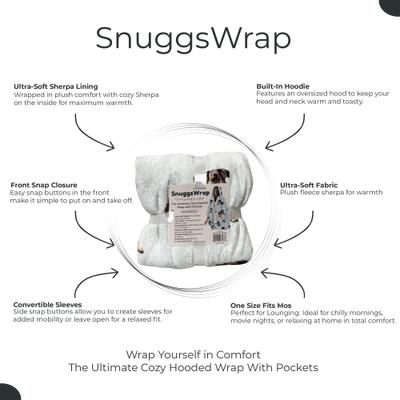 Show full view: E&S PETS Australian Shepherd Snugg Wrap Blanket Hoodie slide 4 of 6