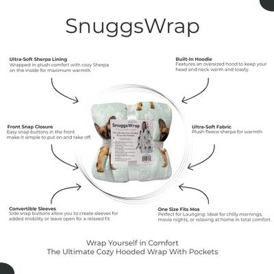 Show full view: E&S PETS French Bulldog Snugg Wrap Blanket Hoodie slide 4 of 6
