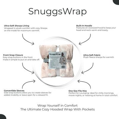 Show full view: E&S PETS Shih Tzu Snugg Wrap Blanket Hoodie, Coral slide 4 of 6