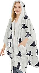 E&S PETS Black Labrador Snugg Wrap Blanket Hoodie