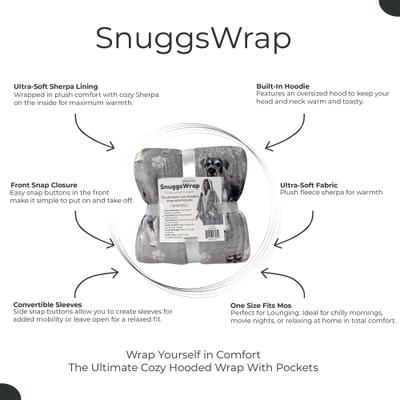 Show full view: E&S PETS Schnauzer Snugg Wrap Blanket Hoodie slide 4 of 6