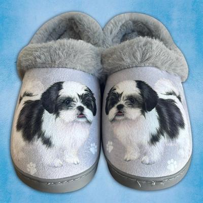 Show full view: E&S PETS Shih Tzu Snugg Slippers, Black, Small/Medium slide 3 of 6