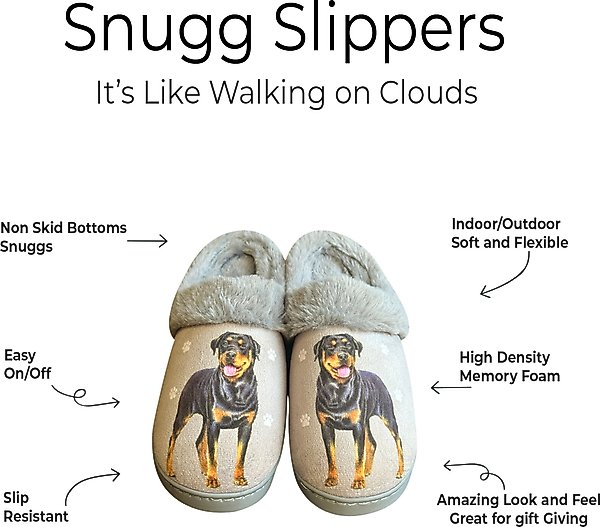 Show full view: E&S PETS Rottweiler Snugg Slippers, Large/X-Large slide 2 of 6