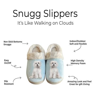 Show full view: E&S PETS Maltese Snugg Slippers, Large/X-Large slide 2 of 5