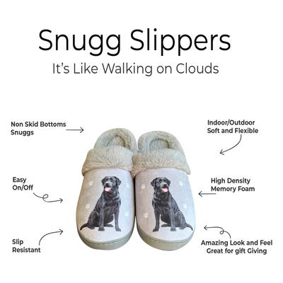 Show full view: E&S PETS Labrador Black Snugg Slippers, Large/X-Large slide 2 of 7