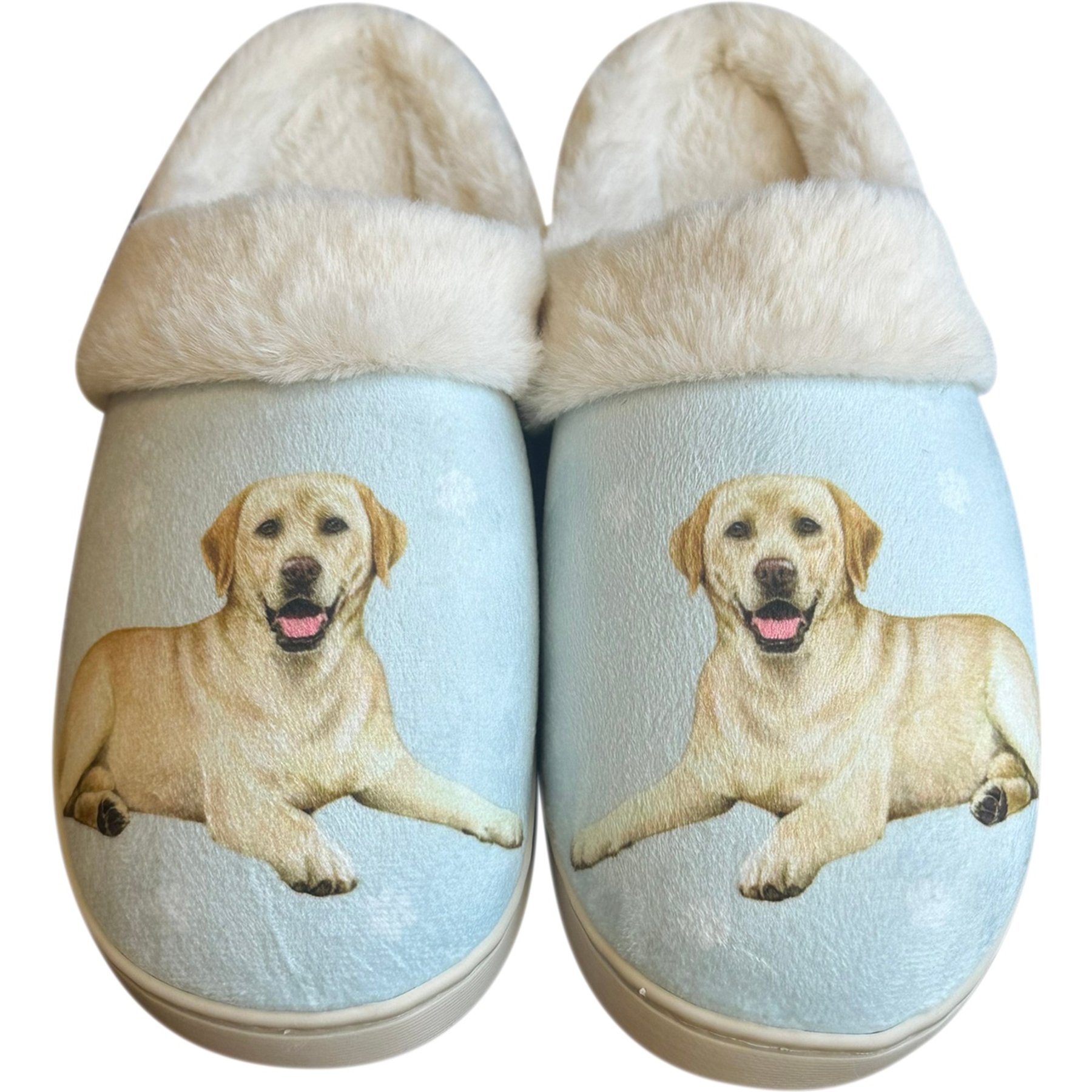 E&S PETS Labrador Yellow Snugg Slippers, Small/Medium