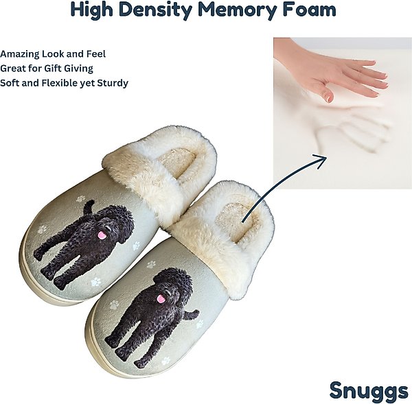 Show full view: E&S PETS Labradoodle Black Snugg Slippers, Large/X-Large slide 5 of 6