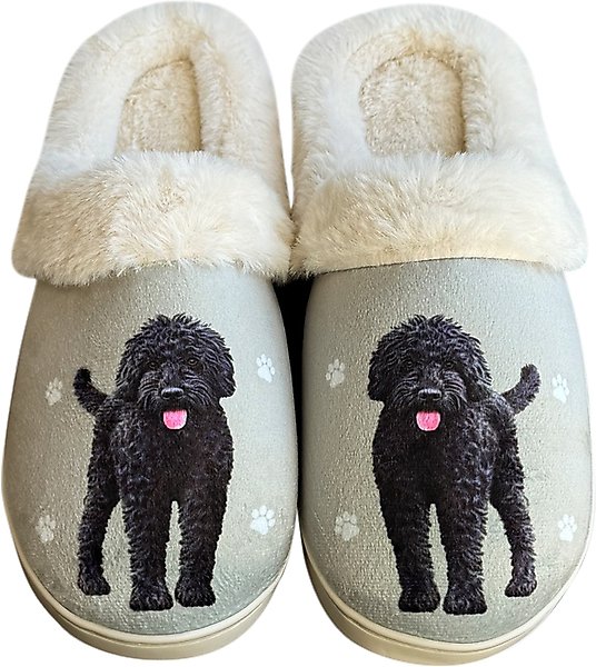 Show full view: E&S PETS Labradoodle Black Snugg Slippers, Large/X-Large slide 1 of 6