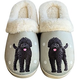 E&S PETS Labradoodle Black Snugg Slippers, Large/X-Large
