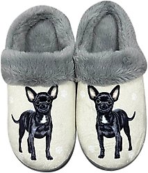 E&S PETS Chihuahua Black Snugg Slippers, Large/X-Large