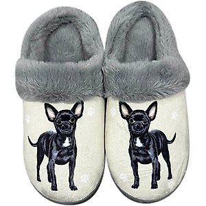 E&S PETS Chihuahua Black Snugg Slippers, Large/X-Large