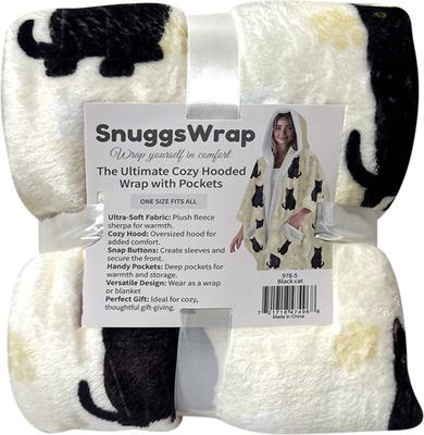Show full view: E&S PETS Black Cat Snugg Wrap Blanket Hoodie slide 6 of 6
