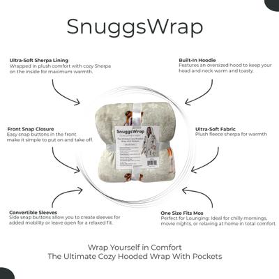Show full view: E&S PETS Bulldog Snugg Wrap Blanket Hoodie slide 4 of 6