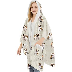 E&S PETS Bulldog Snugg Wrap Blanket Hoodie