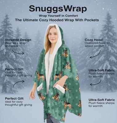 Show full view: E&S PETS German Shepherd Snugg Wrap Blanket Hoodie slide 3 of 6