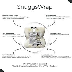 E&S PETS Boston Terrier Snugg Wrap Blanket Hoodie slide 2 of 6