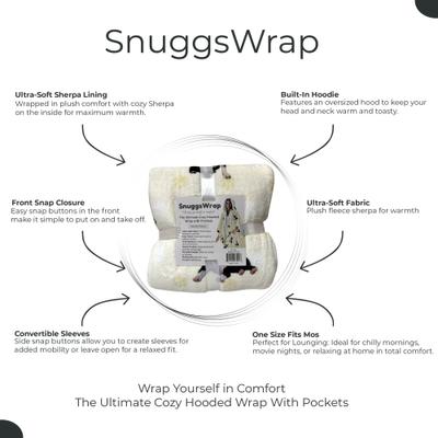 Show full view: E&S PETS Boston Terrier Snugg Wrap Blanket Hoodie slide 4 of 6