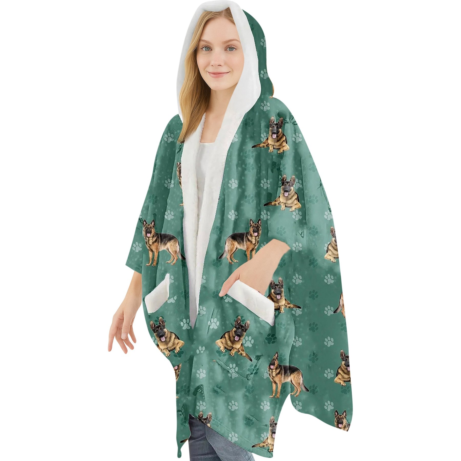 E&S PETS German Shepherd Snugg Wrap Blanket Hoodie