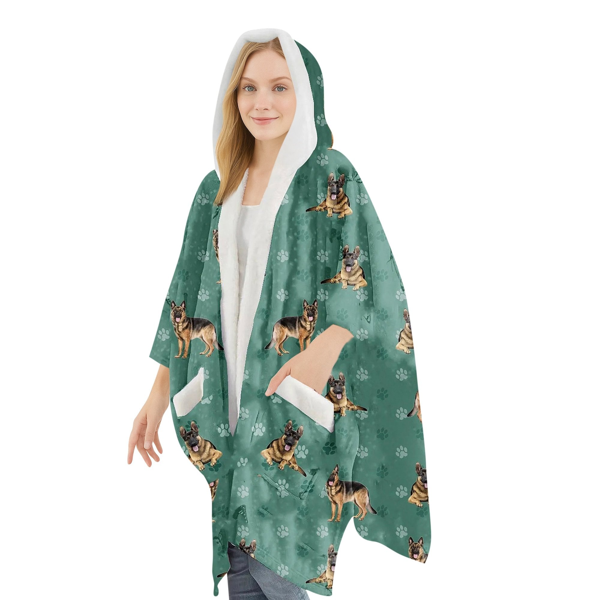 E&s Pets German Shepherd Snugg Wrap Blanket Hoodie