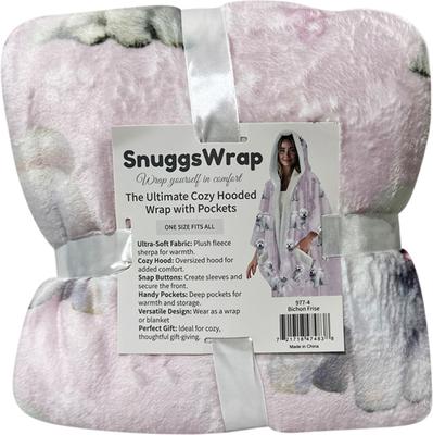 Show full view: E&S PETS Bichon Frise Snugg Wrap Blanket Hoodie slide 6 of 6