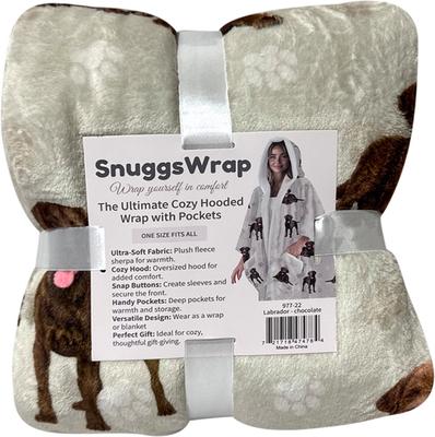 Show full view: E&S PETS Chocolate Labrador Snugg Wrap Blanket Hoodie slide 6 of 6