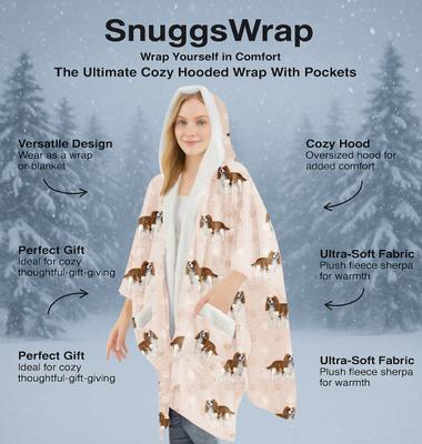 Show full view: E&S PETS King Charles Cavalier Snugg Wrap Blanket Hoodie slide 3 of 4