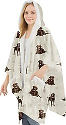 E&S PETS Chocolate Labrador Snugg Wrap Blanket Hoodie