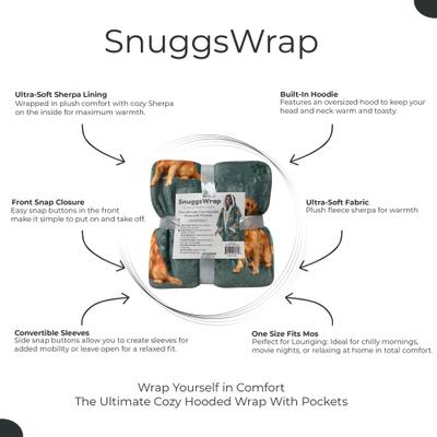 Show full view: E&S PETS Golden Retriever Snugg Wrap Blanket Hoodie slide 4 of 6