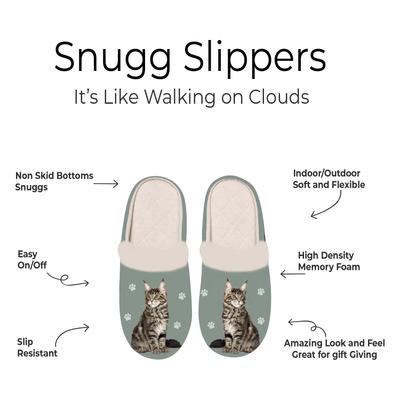 Show full view: E&S PETS Maine Coon Snugg Slippers, Large/X-Large slide 2 of 4
