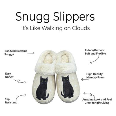 Show full view: E&S PETS Black Cat Snugg Slippers, Small/Medium slide 2 of 6