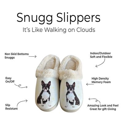 Show full view: E&S PETS Boston Terrier Snugg Slippers, Small/Medium slide 2 of 6