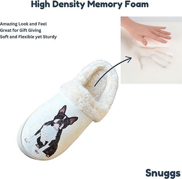 Show full view: E&S PETS Boston Terrier Snugg Slippers, Small/Medium slide 5 of 6