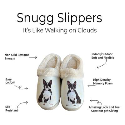 Show full view: E&S PETS Boston Terrier Snugg Slippers, Large/X-Large slide 2 of 6