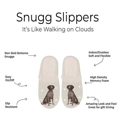 Show full view: E&S PETS German Shorthaired Pointer Snugg Slippers, Small/Medium slide 2 of 4