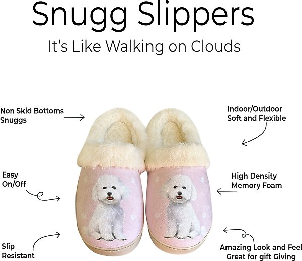 Show full view: E&S PETS Bichon Snugg Slippers, Small/Medium slide 2 of 6