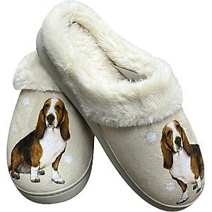 E&S PETS Basset Hound Snugg Slippers, Large/X-Large