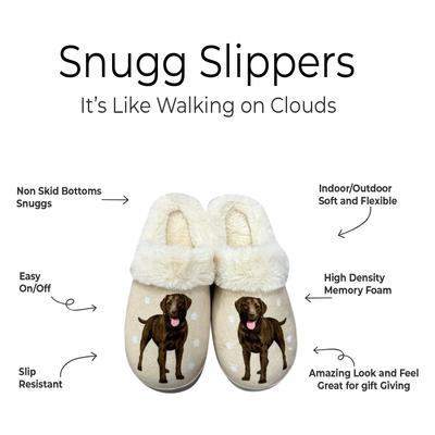 Show full view: E&S PETS Labrador Chocolate Snugg Slippers, Small/Medium slide 2 of 6