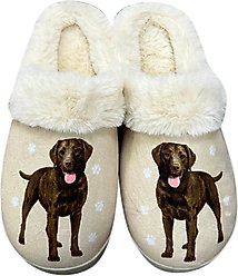 E&S PETS Labrador Chocolate Snugg Slippers, Small/Medium
